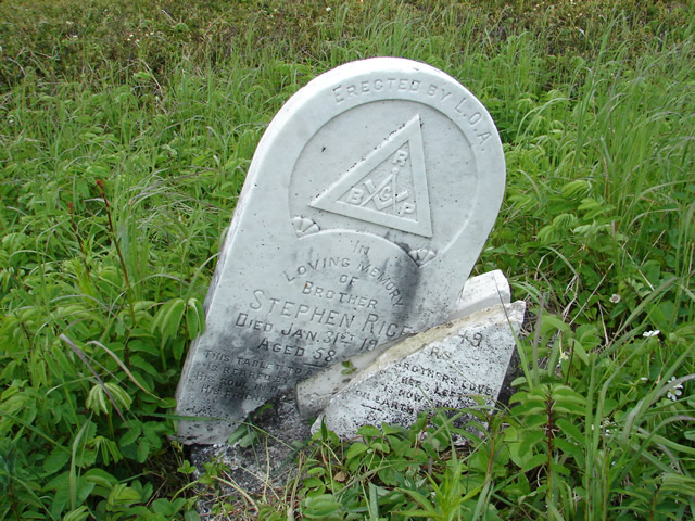A 19th-century headstone.